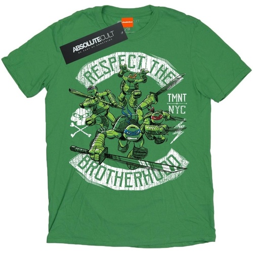 textil Hombre Camisetas manga larga Tmnt Respect The Brotherhood Verde