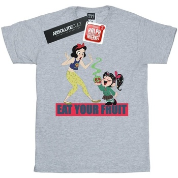 textil Mujer Camisetas manga larga Disney Wreck It Ralph Eat Your Fruit Gris