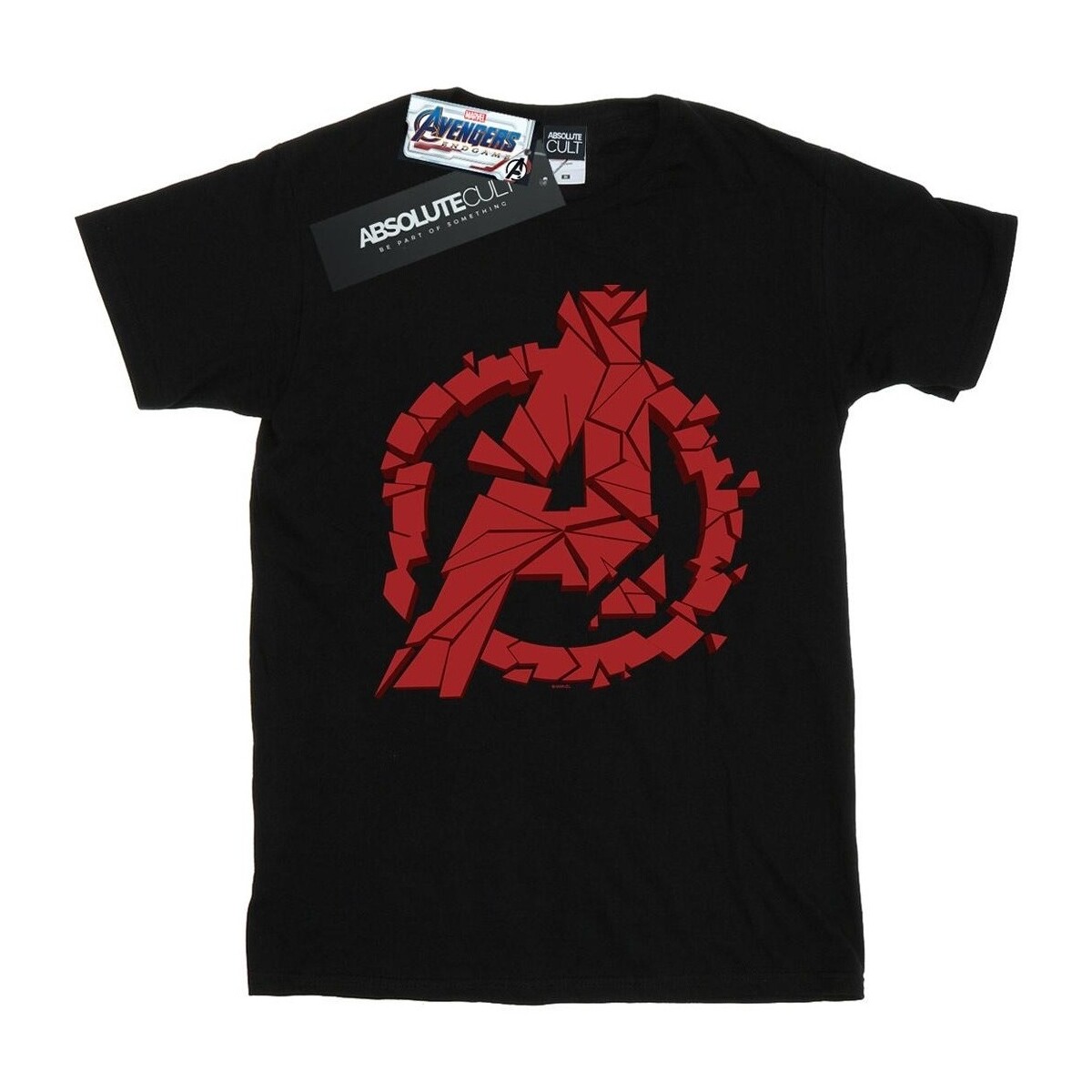 textil Niño Camisetas manga corta Marvel Avengers Endgame Shattered Logo Negro