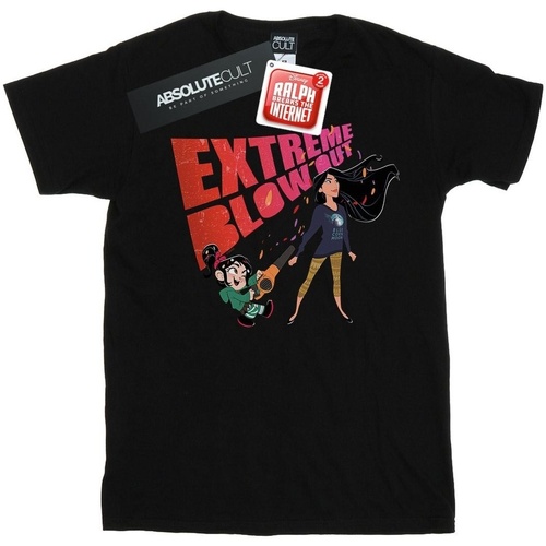 textil Mujer Camisetas manga larga Disney Wreck It Ralph Pocahontas And Vanellope Negro