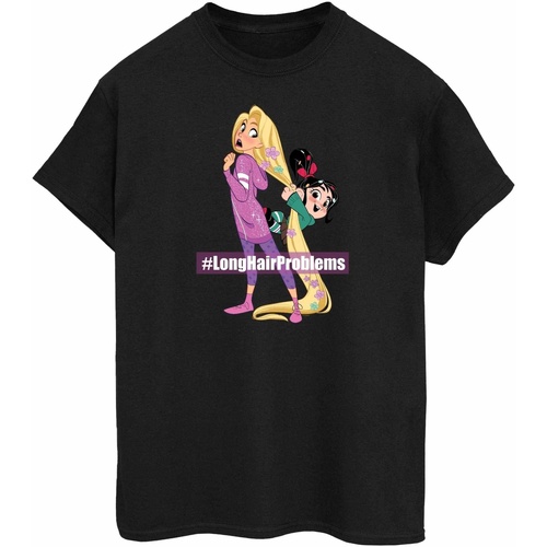 textil Mujer Camisetas manga larga Disney Wreck It Ralph Rapunzel And Vanellope Negro