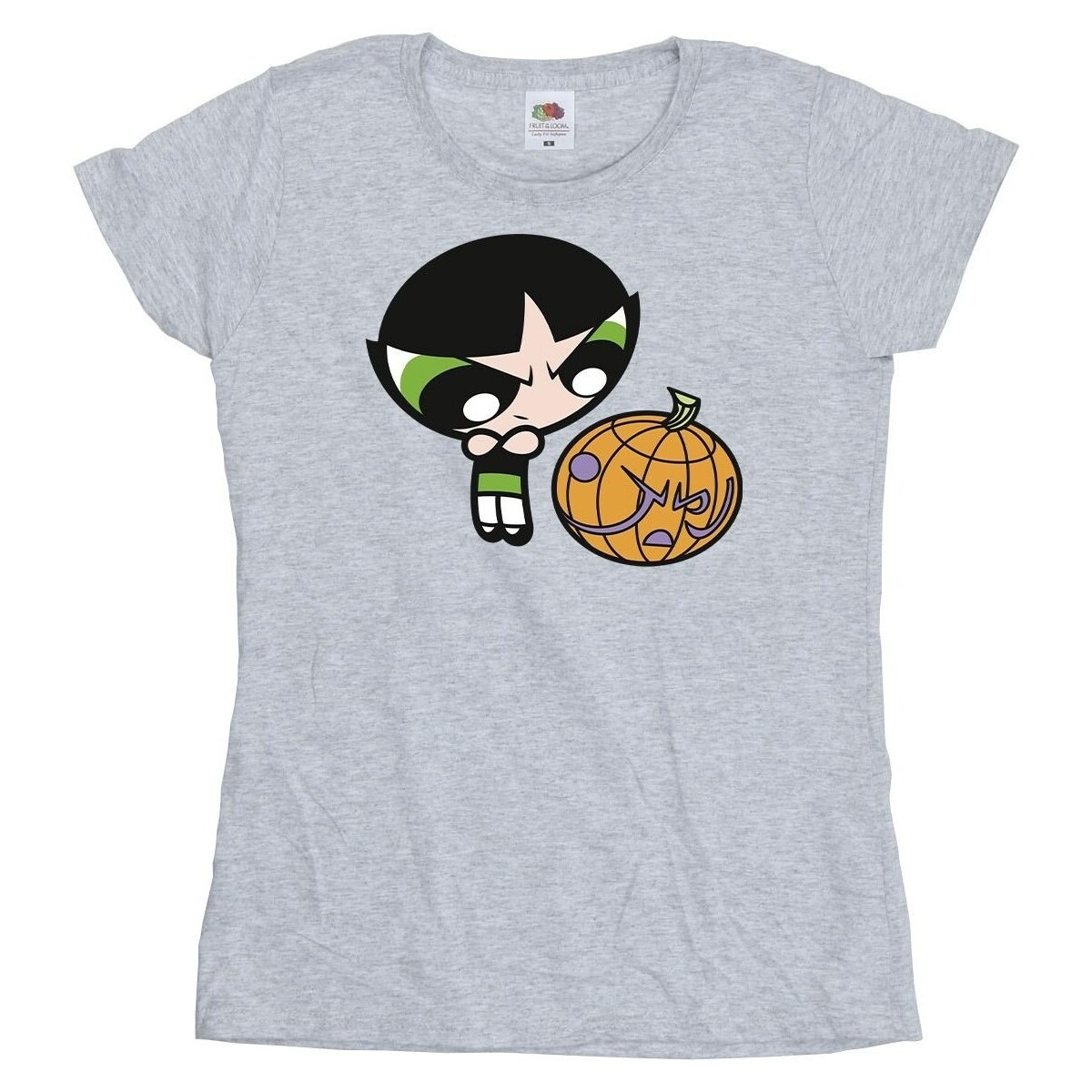 textil Mujer Camisetas manga larga The Powerpuff Girls Girls Buttercup Pumpkin Gris