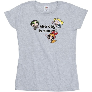 textil Mujer Camisetas manga larga The Powerpuff Girls Girls The Day Is Saved Gris