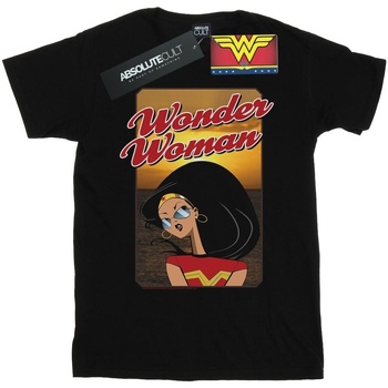 textil Mujer Camisetas manga larga Dc Comics Wonder Woman Sunset Negro