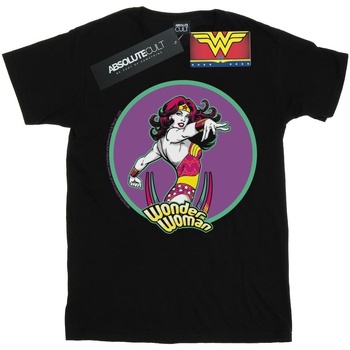 textil Mujer Camisetas manga larga Dc Comics Wonder Woman Psychedelic Negro