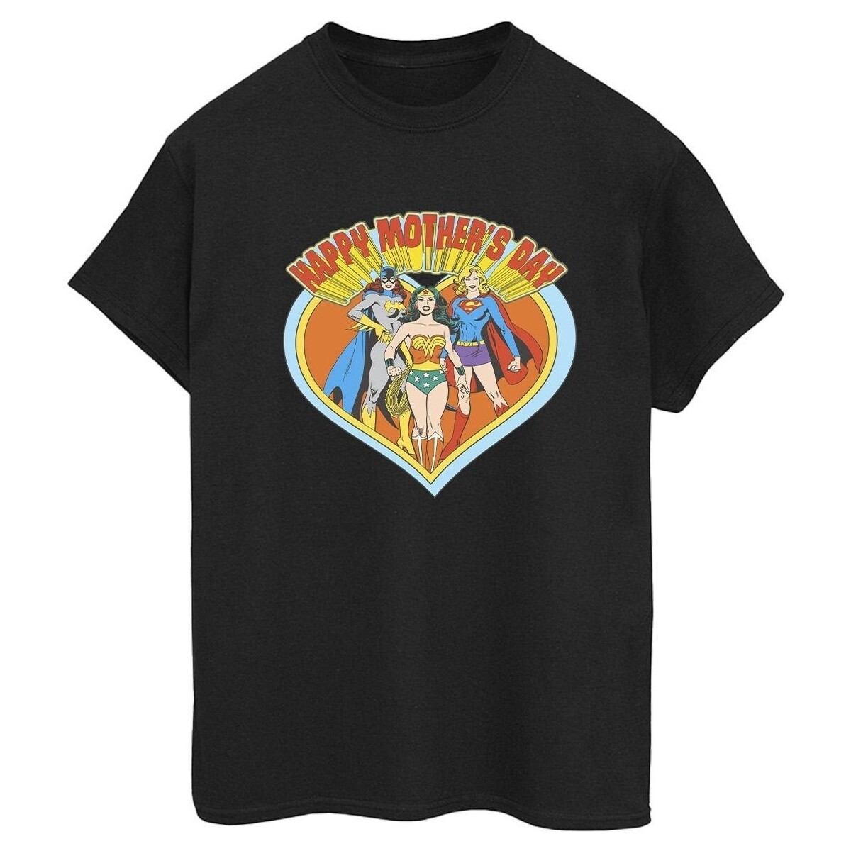 textil Mujer Camisetas manga larga Dc Comics Wonder Woman Mother's Day Negro