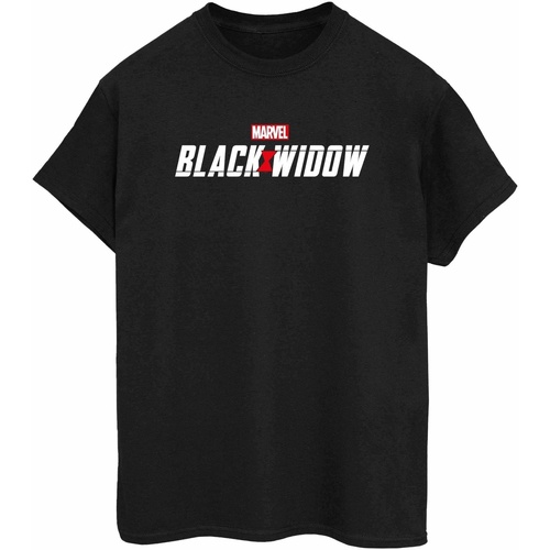 textil Mujer Camisetas manga larga Marvel Black Widow Movie Logo Negro