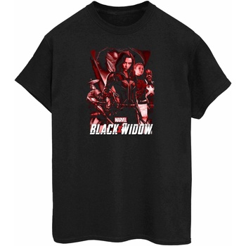 textil Mujer Camisetas manga larga Marvel Black Widow Movie Red Group Negro