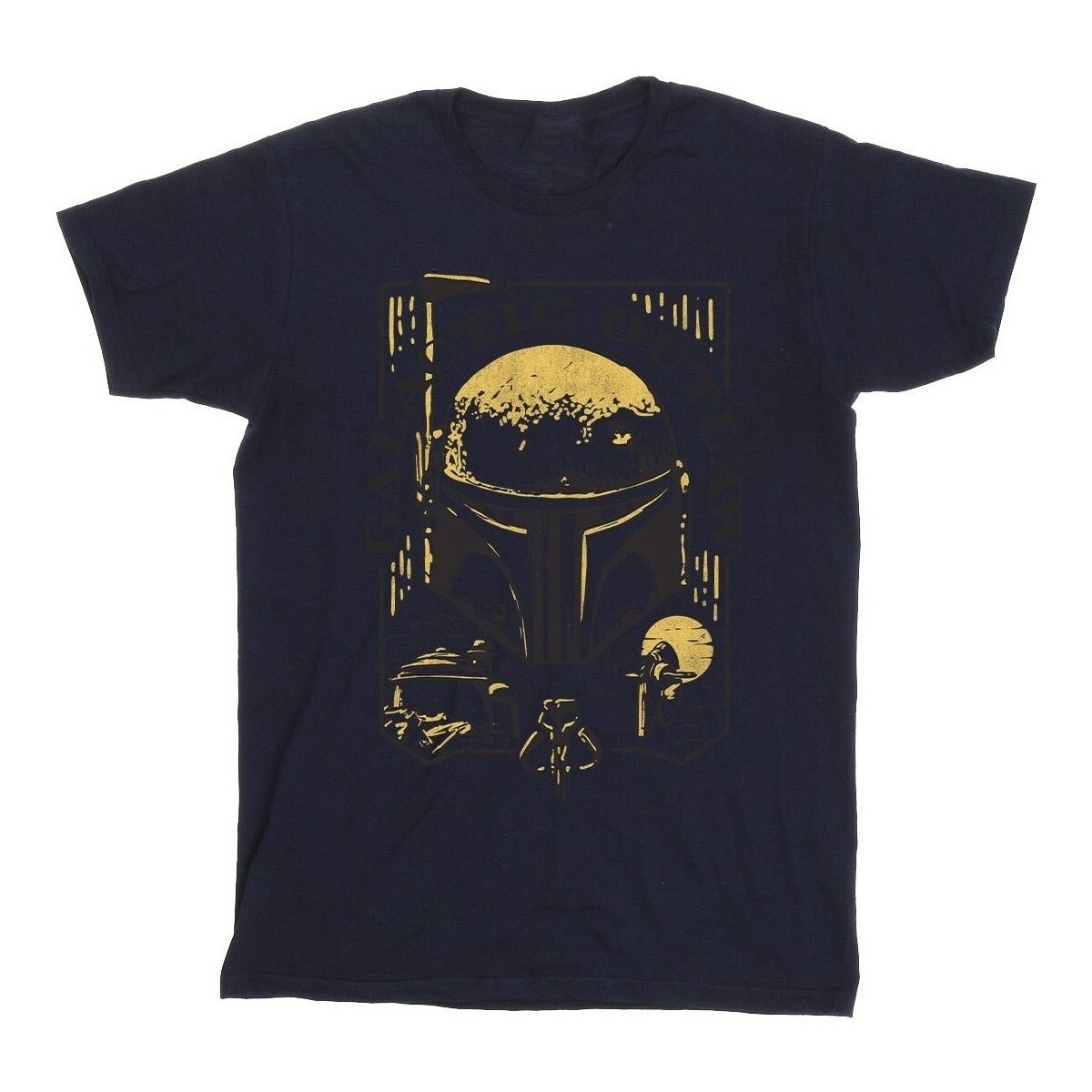 textil Hombre Camisetas manga larga Star Wars: The Book Of Boba Fett Galactic Outlaw Distress Azul