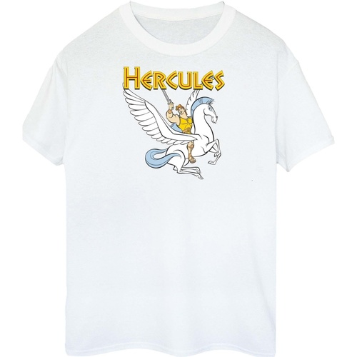 textil Mujer Camisetas manga larga Disney Hercules With Pegasus Blanco