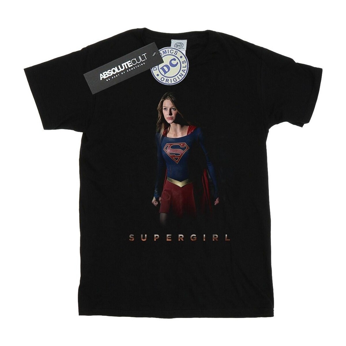 textil Hombre Camisetas manga larga Dc Comics Supergirl TV Series Kara Standing Negro