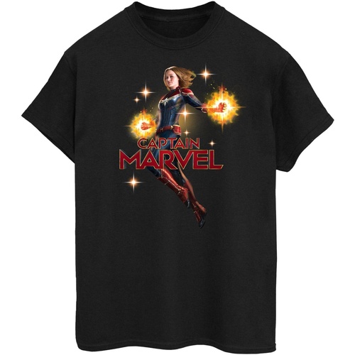 textil Mujer Camisetas manga larga Marvel Captain  Carol Danvers Negro