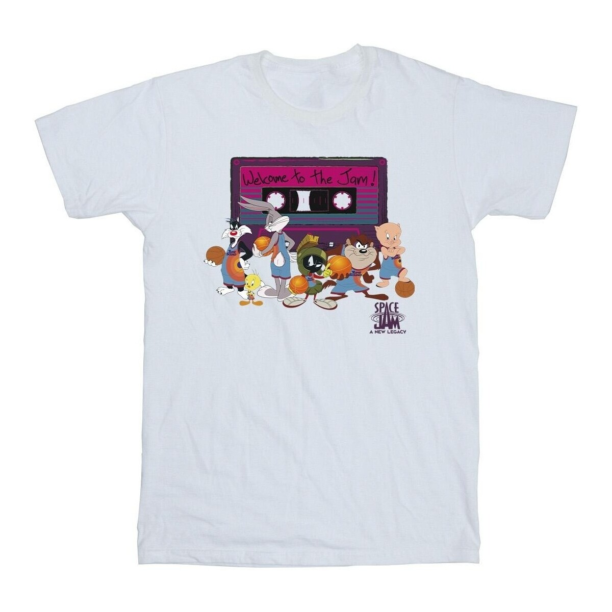 textil Hombre Camisetas manga larga Space Jam: A New Legacy Team Cassette Blanco