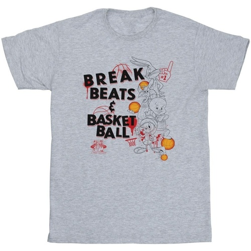 textil Hombre Camisetas manga larga Space Jam: A New Legacy Break Beats & Basketball Gris