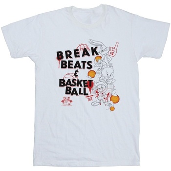 textil Hombre Camisetas manga larga Space Jam: A New Legacy Break Beats & Basketball Blanco