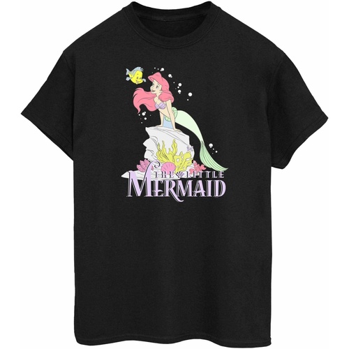 textil Mujer Camisetas manga larga Disney The Little Mermaid Faded Nostalgia Negro