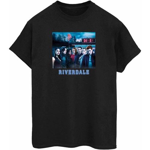 textil Mujer Camisetas manga larga Riverdale Diner Poster Negro