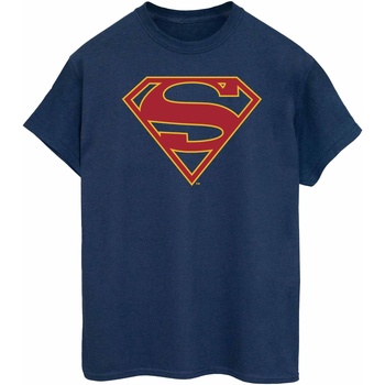 textil Mujer Camisetas manga larga Dc Comics Supergirl Logo Azul