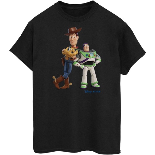 textil Mujer Camisetas manga larga Disney Toy Story Buzz And Woody Standing Negro