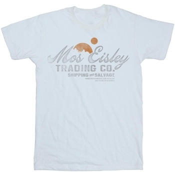 textil Hombre Camisetas manga larga Disney Mos Eisley Trading Co Blanco