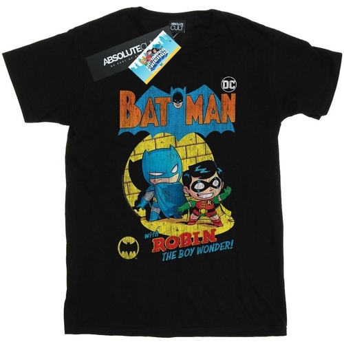 textil Mujer Camisetas manga larga Dc Comics Super Friends Batman The Boy Wonder Negro