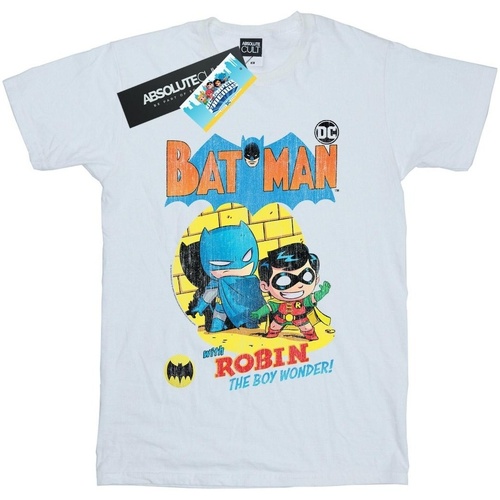 textil Mujer Camisetas manga larga Dc Comics Super Friends Batman The Boy Wonder Blanco