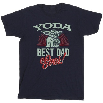 textil Hombre Camisetas manga larga Disney Mandalorian Yoda Dad Azul