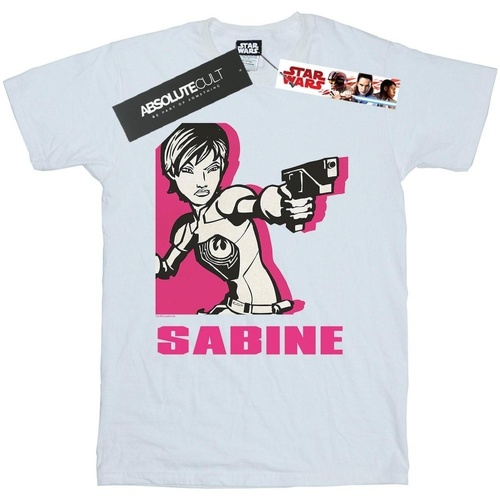 textil Hombre Camisetas manga larga Disney Rebels Sabine Blanco
