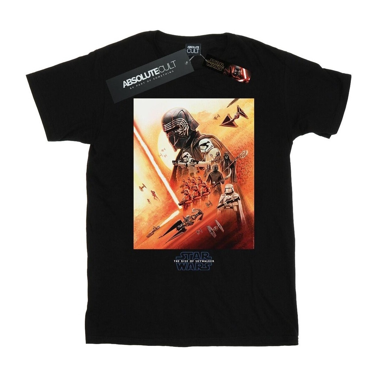 textil Hombre Camisetas manga larga Star Wars: The Rise Of Skywalker First Order Poster Negro