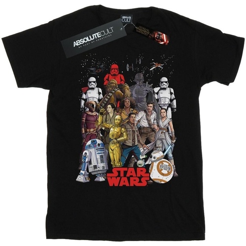 textil Hombre Camisetas manga larga Disney The Rise Of Skywalker Character Collage Negro