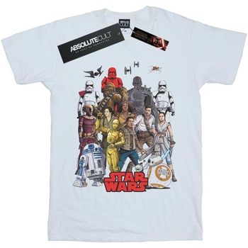 textil Hombre Camisetas manga larga Disney The Rise Of Skywalker Character Collage Blanco