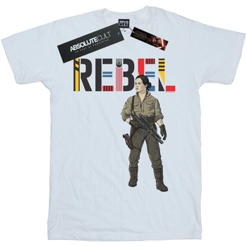 textil Hombre Camisetas manga larga Disney The Rise Of Skywalker Rebel Rose Blanco