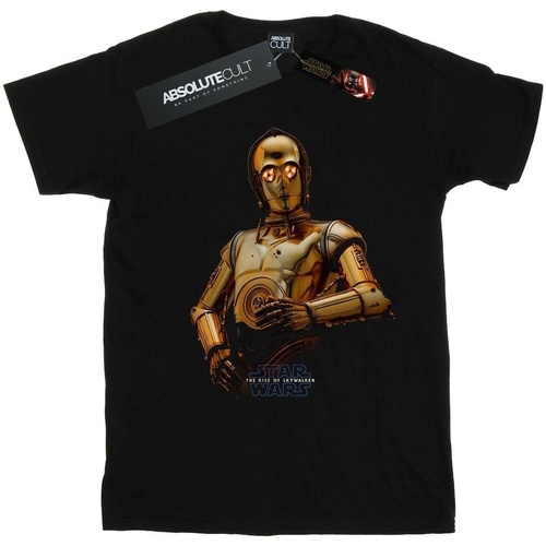 textil Hombre Camisetas manga larga Disney The Rise Of Skywalker C-3PO Pose Negro