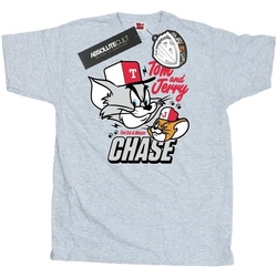 textil Hombre Camisetas manga larga Dessins Animés Cat & Mouse Chase Gris