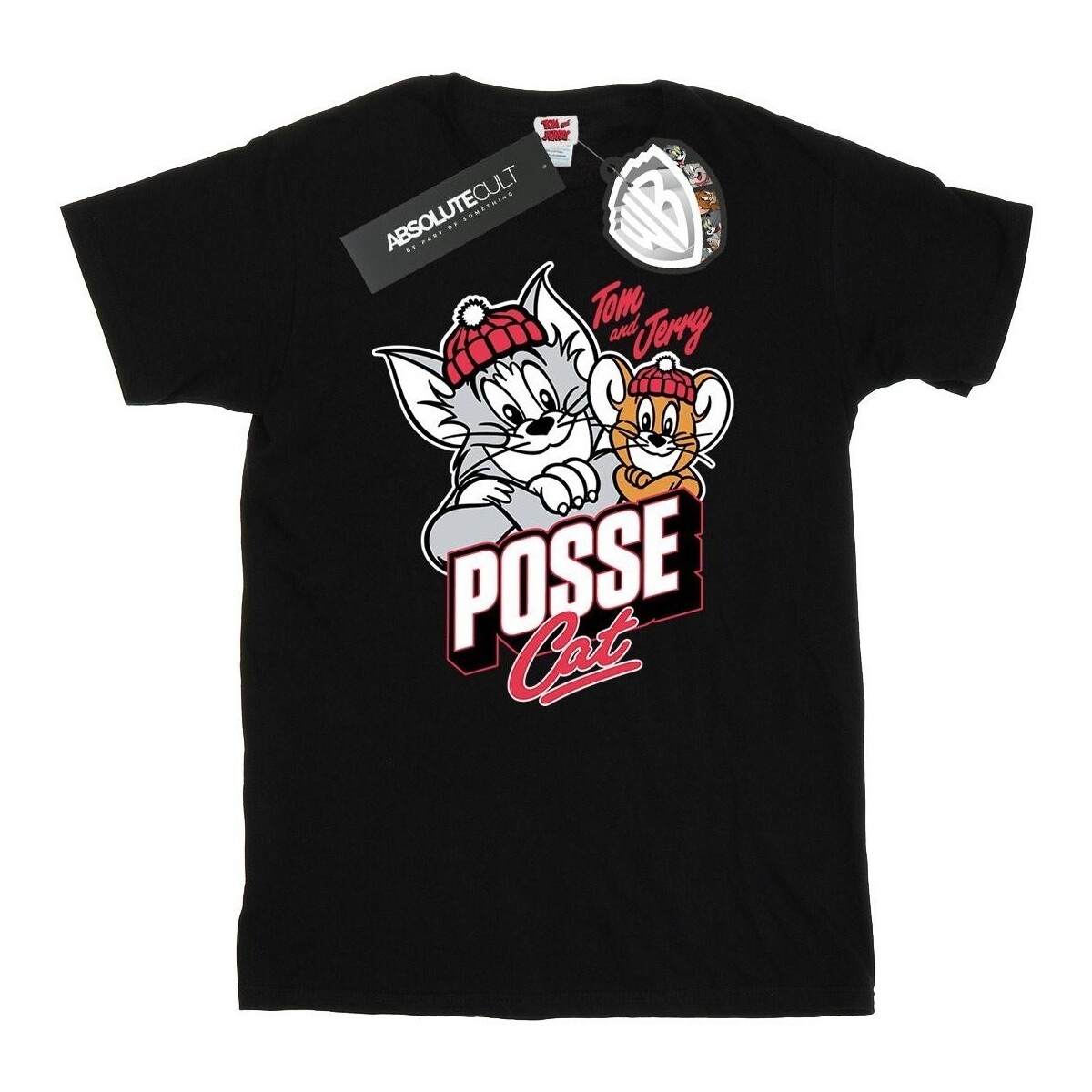 textil Hombre Camisetas manga larga Dessins Animés Posse Cat Negro