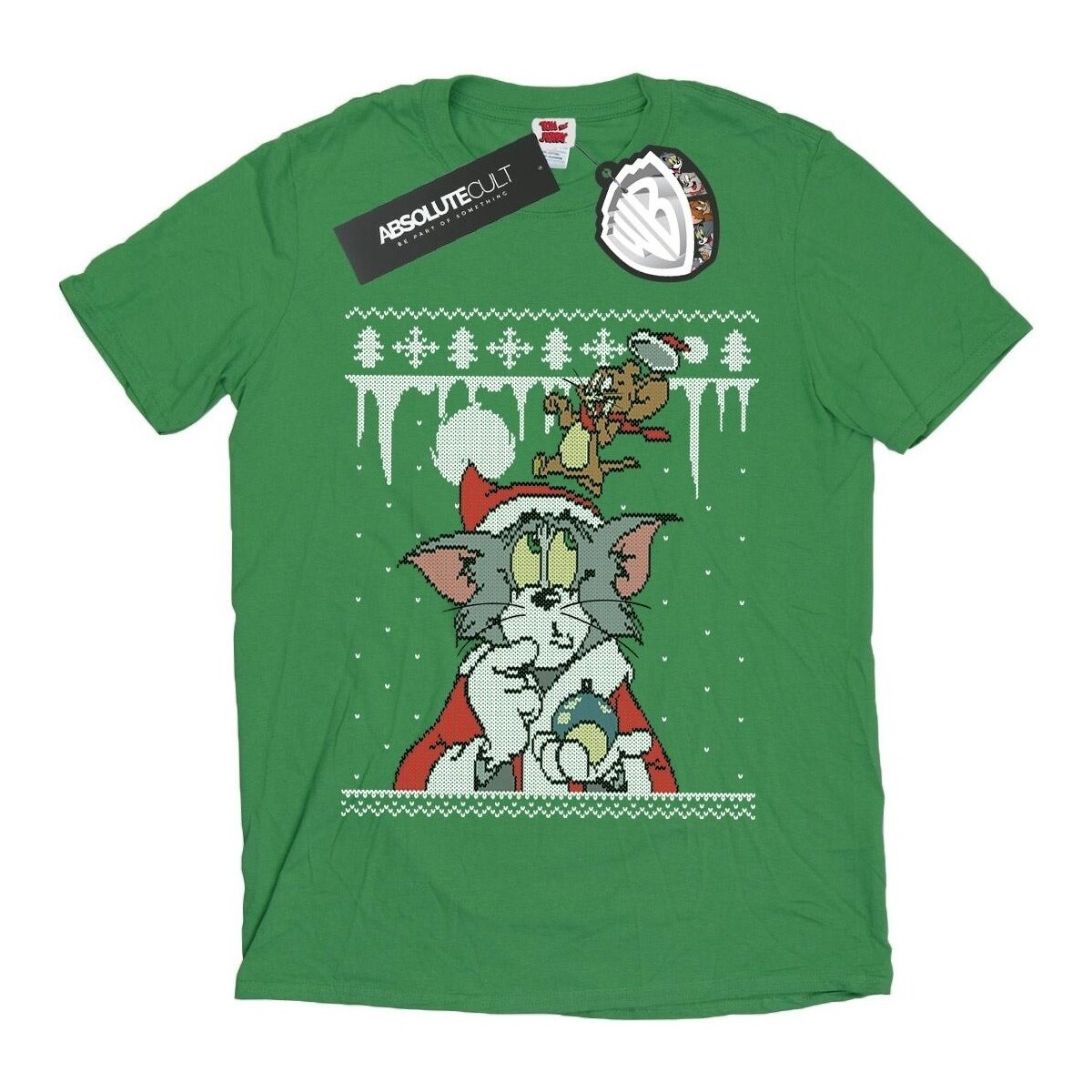 textil Hombre Camisetas manga larga Dessins Animés Christmas Fair Isle Verde
