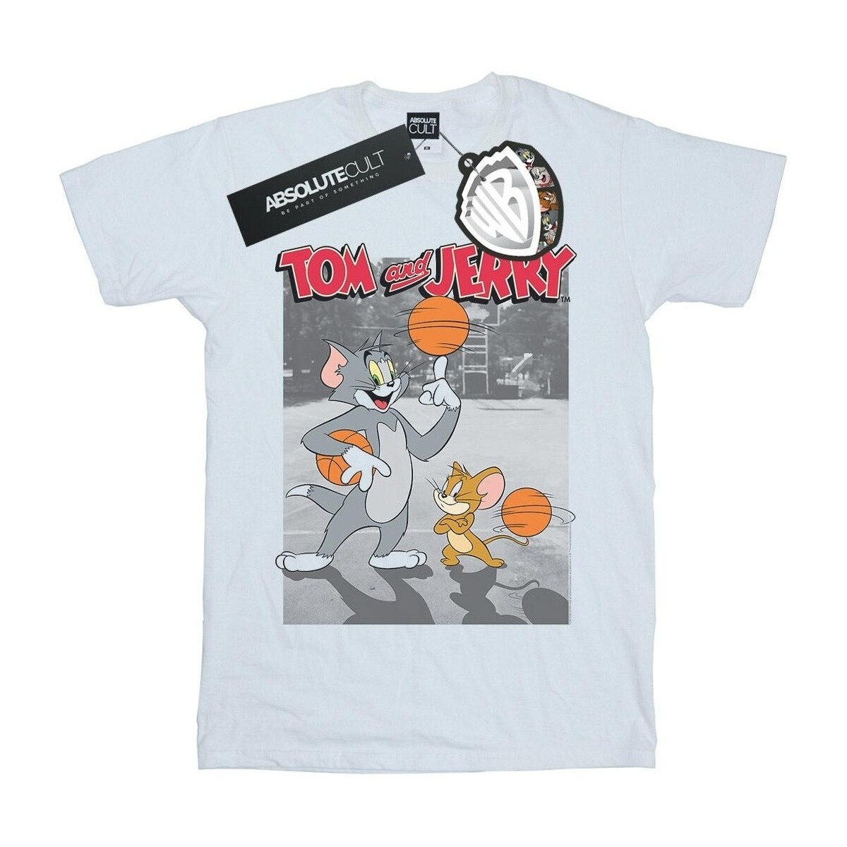 textil Hombre Camisetas manga larga Dessins Animés Basketball Buddies Blanco