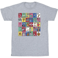 textil Hombre Camisetas manga larga Dessins Animés Grid Squares Gris