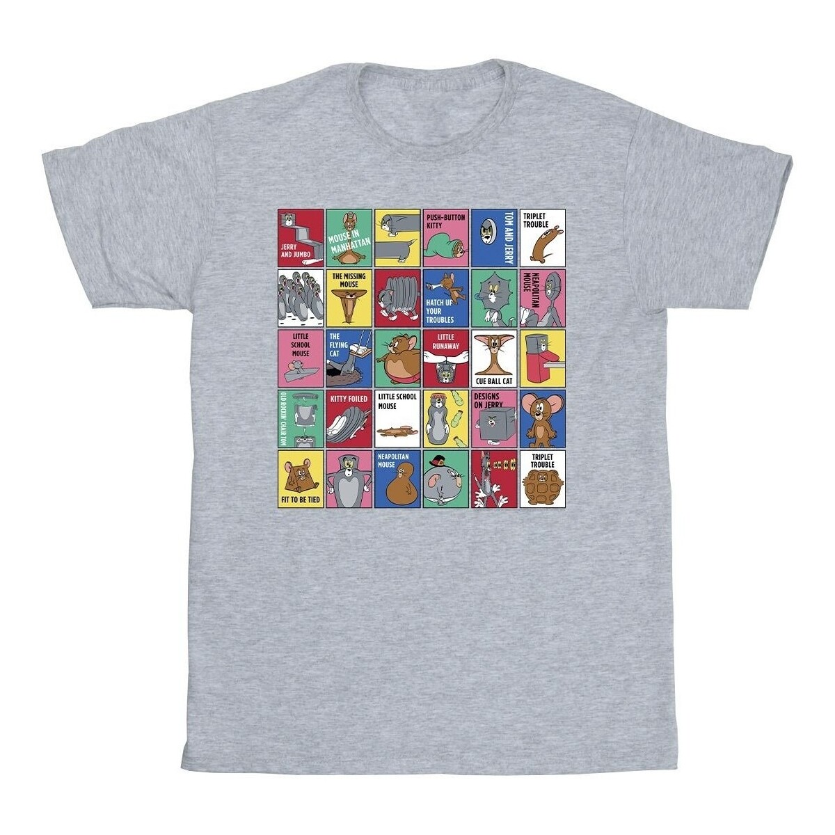 textil Hombre Camisetas manga larga Dessins Animés Grid Squares Gris