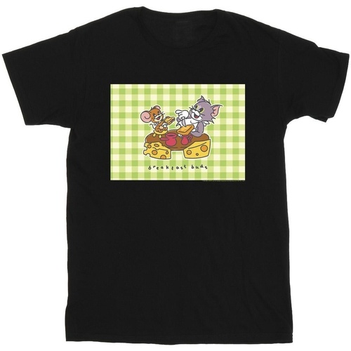 textil Hombre Camisetas manga larga Dessins Animés Breakfast Buds Negro