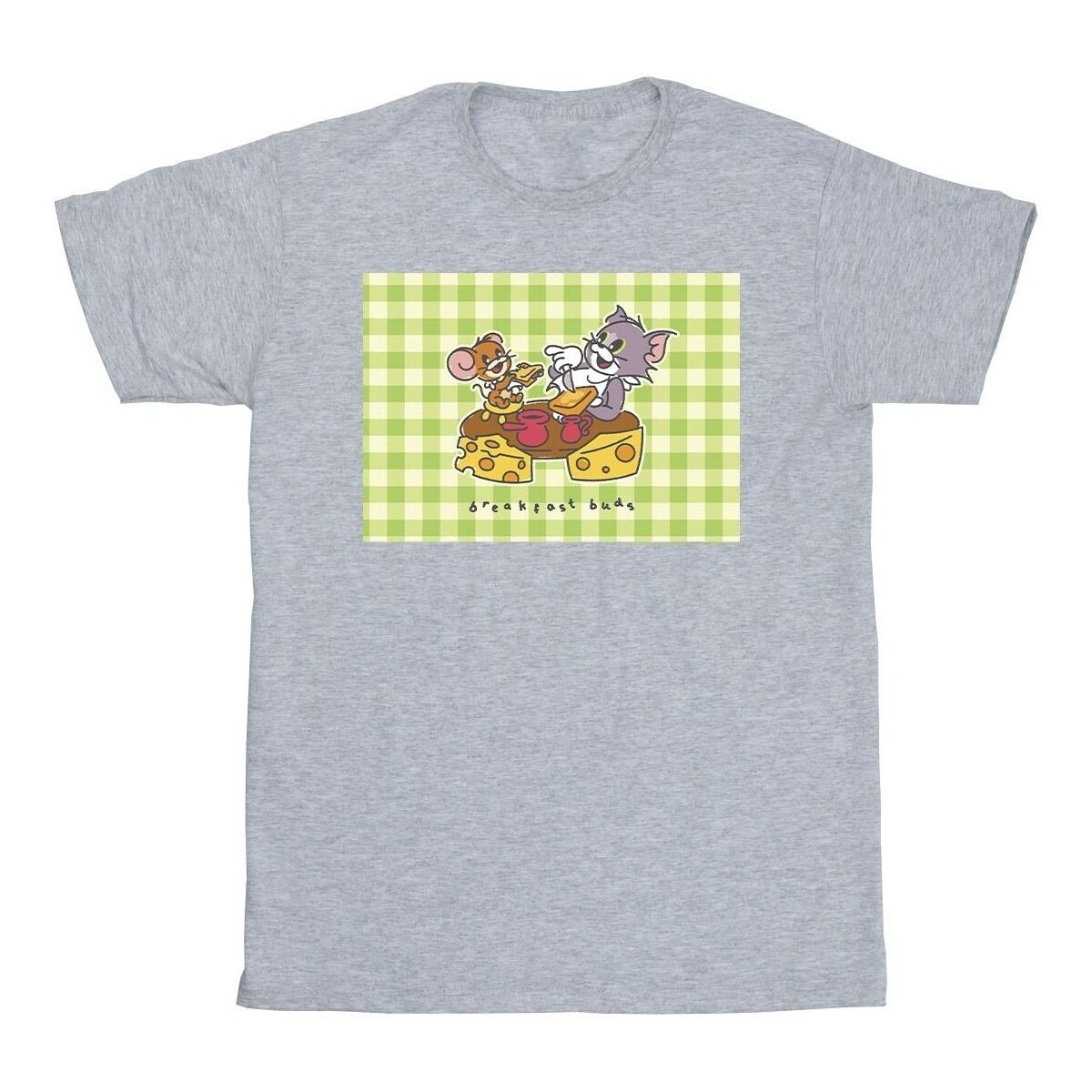 textil Hombre Camisetas manga larga Dessins Animés Breakfast Buds Gris