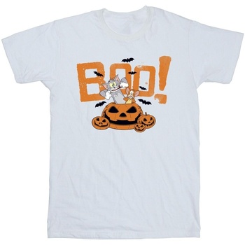 textil Hombre Camisetas manga larga Tom & Jerry Halloween Boo! Blanco