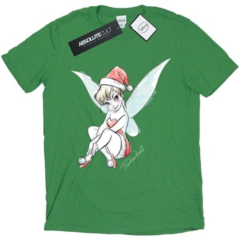 textil Hombre Camisetas manga larga Disney Tinkerbell Christmas Fairy Verde