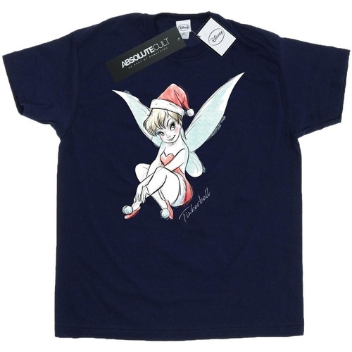textil Hombre Camisetas manga larga Disney Tinkerbell Christmas Fairy Azul