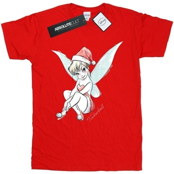 textil Hombre Camisetas manga larga Disney Tinkerbell Christmas Fairy Rojo
