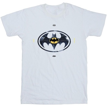 textil Hombre Camisetas manga larga Dc Comics The Flash Batman Metal Logo Blanco
