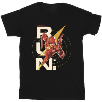 textil Hombre Camisetas manga larga Dc Comics The Flash Run Negro