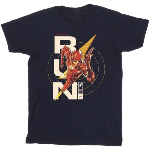 textil Hombre Camisetas manga larga Dc Comics The Flash Run Azul