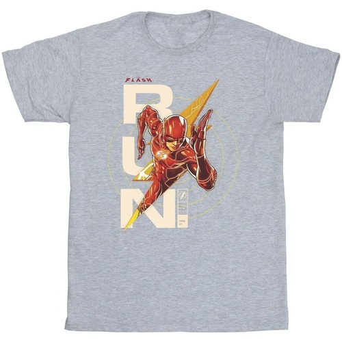 textil Hombre Camisetas manga larga Dc Comics The Flash Run Gris