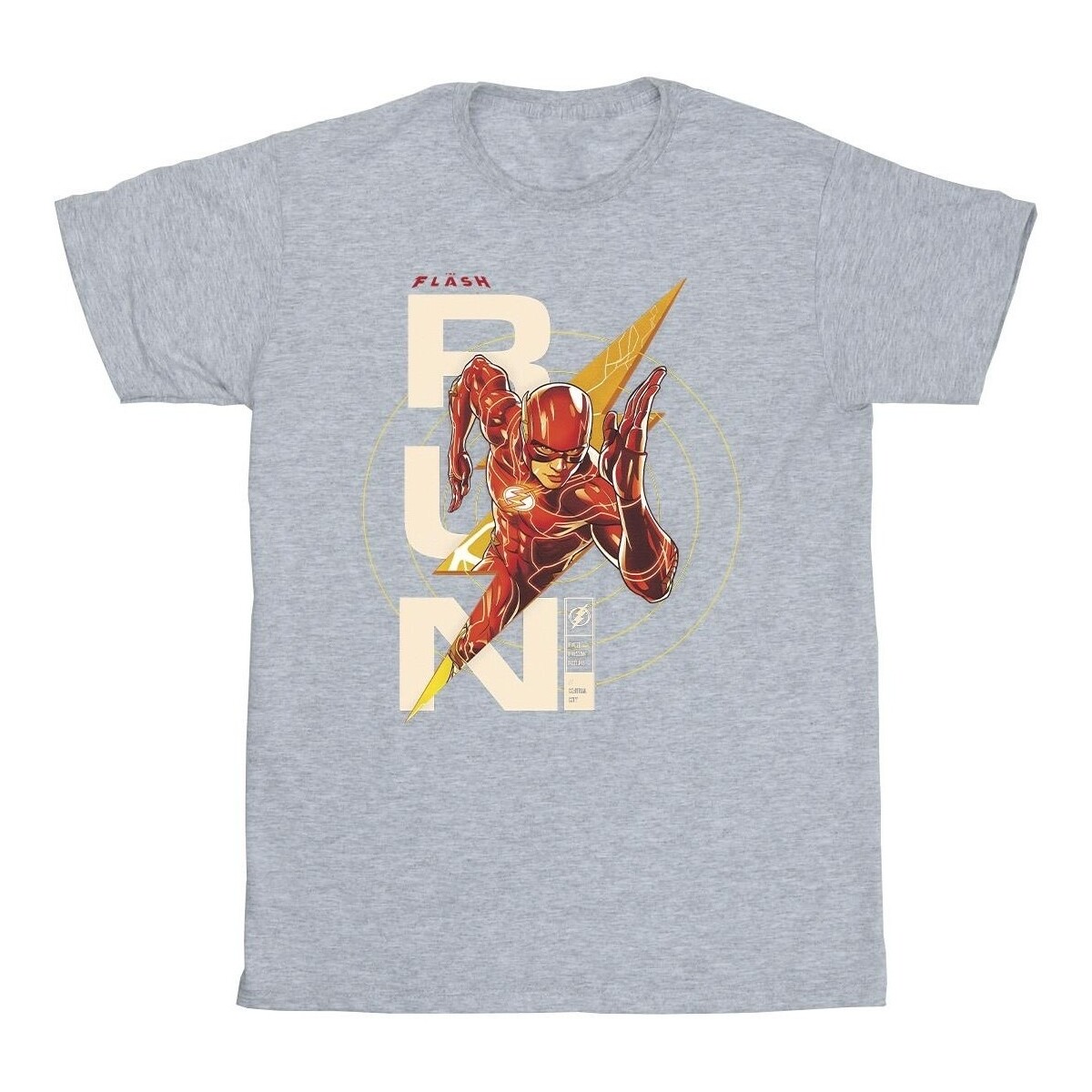 textil Hombre Camisetas manga larga Dc Comics The Flash Run Gris